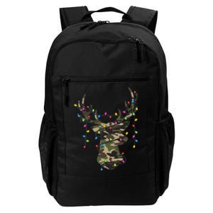 Christmas Holiday Camo Hunting Reindeer Deer Xmas Lights Daily Commute Backpack