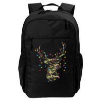 Christmas Holiday Camo Hunting Reindeer Deer Xmas Lights Daily Commute Backpack