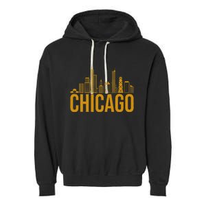 Chicago Home City Chicago Illinois Lover Garment-Dyed Fleece Hoodie