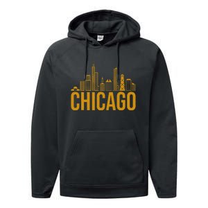 Chicago Home City Chicago Illinois Lover Performance Fleece Hoodie