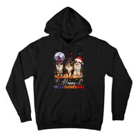 Cat Halloween Christmas Happy Hallothanksmas Thanksgiving Hoodie