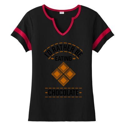 Chocolatier Hobby Chocolate Expert Funny Saying Gift Ladies Halftime Notch Neck Tee