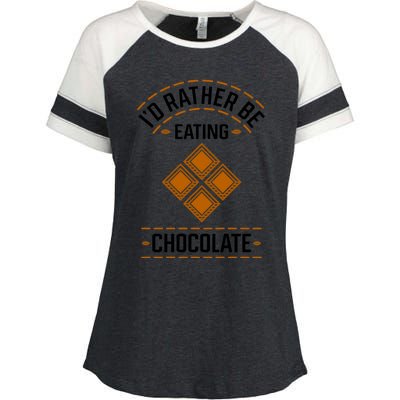 Chocolatier Hobby Chocolate Expert Funny Saying Gift Enza Ladies Jersey Colorblock Tee