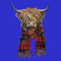Cute Highland Cow Wearing Buffalo Plaid Scarf Farming Farmer Gift Toddler T-Shirt