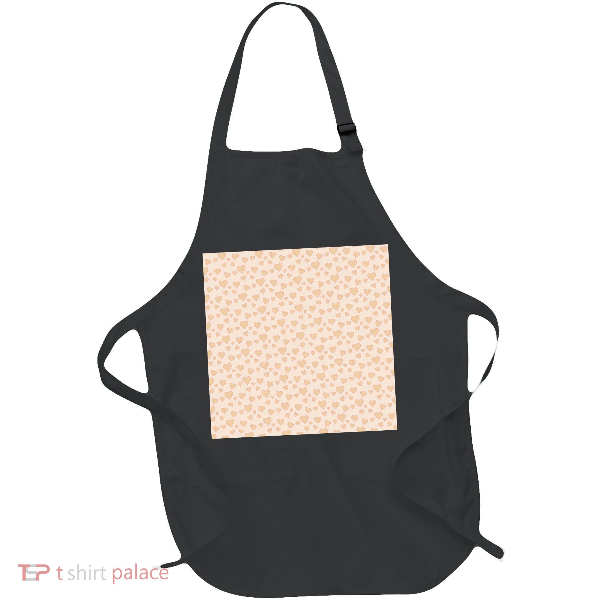 Cute Hearts Full-Length Apron With Pockets