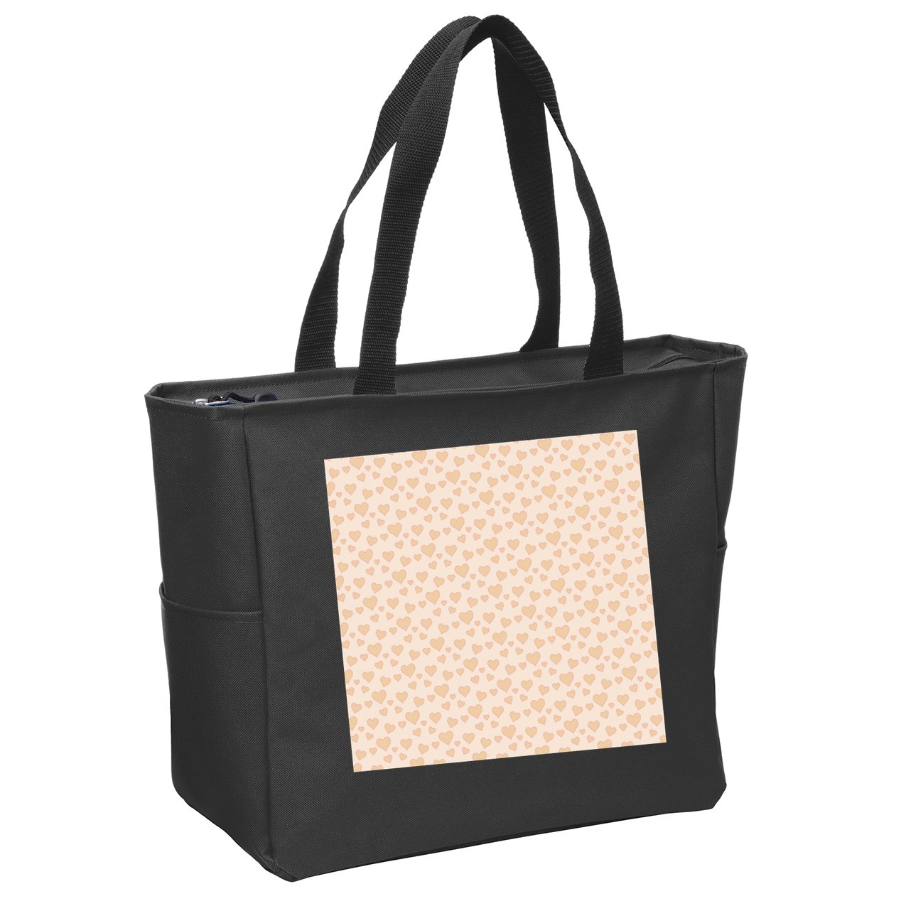 Cute Hearts Zip Tote Bag
