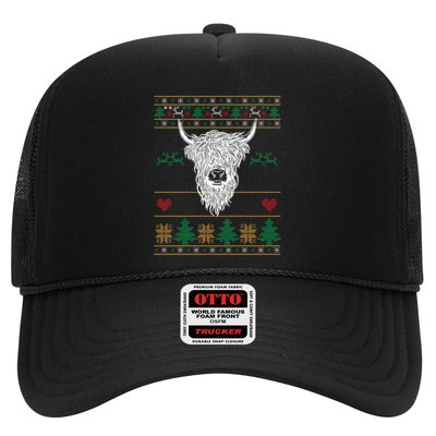 Cool Highland Cow Ugly Christmas Sweater Funny Animal Lover Cool Gift Trucker Hat