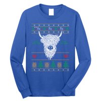 Cool Highland Cow Ugly Christmas Sweater Funny Animal Lover Cool Gift Long Sleeve Shirt