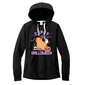 Cappy Halloween Cute Capybara Halloween Women's Fleece Hoodie