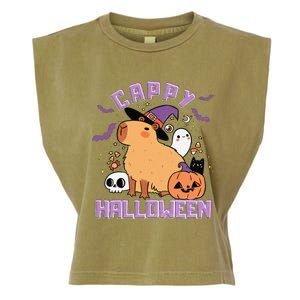 Cappy Halloween Cute Capybara Halloween Garment-Dyed Women's Muscle Tee