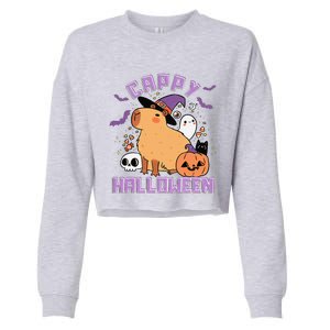 Cappy Halloween Cute Capybara Halloween Cropped Pullover Crew