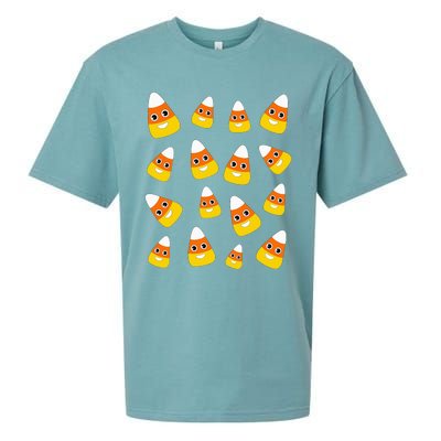 Cute Halloween Candy Corn Costume Candies Sueded Cloud Jersey T-Shirt