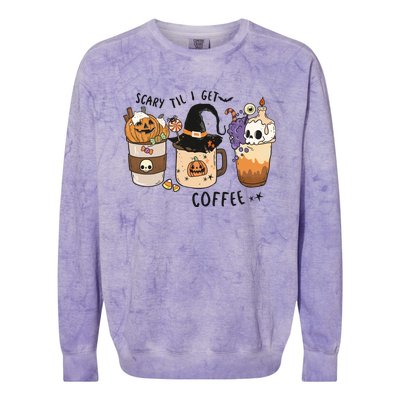 Coffee Halloween Colorblast Crewneck Sweatshirt