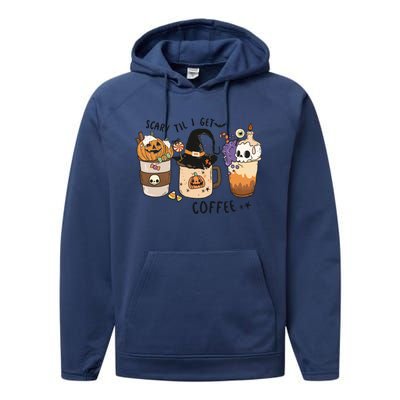 Coffee Halloween Performance Fleece Hoodie