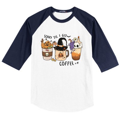 Coffee Halloween Baseball Sleeve Shirt