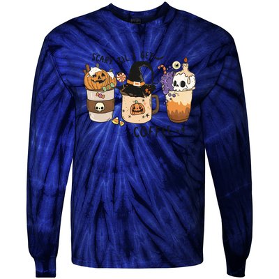 Coffee Halloween Tie-Dye Long Sleeve Shirt