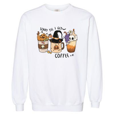 Coffee Halloween Garment-Dyed Sweatshirt