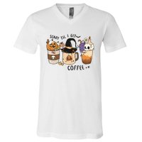 Coffee Halloween V-Neck T-Shirt