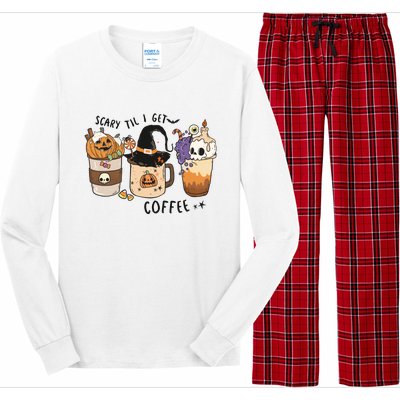 Coffee Halloween Long Sleeve Pajama Set