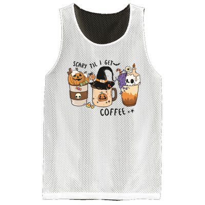 Coffee Halloween Mesh Reversible Basketball Jersey Tank