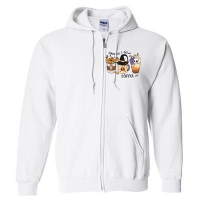 Coffee Halloween Full Zip Hoodie