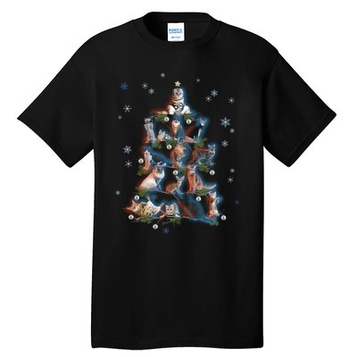 Classic Holiday Cat And Kitten Christmas Ree Tall T-Shirt