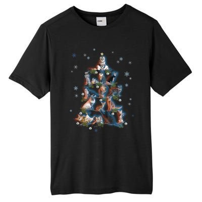 Classic Holiday Cat And Kitten Christmas Ree Tall Fusion ChromaSoft Performance T-Shirt