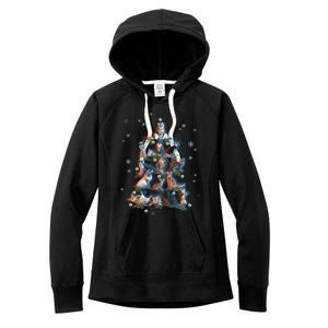 Classic Holiday Cat And Kitten Christmas Ree Women's Fleece Hoodie