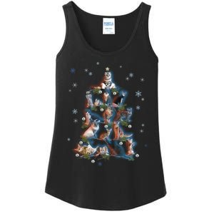 Classic Holiday Cat And Kitten Christmas Ree Ladies Essential Tank