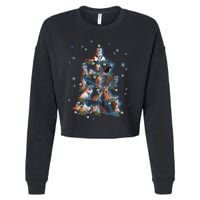 Classic Holiday Cat And Kitten Christmas Ree Cropped Pullover Crew