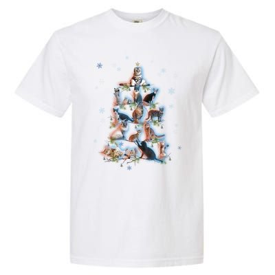 Classic Holiday Cat And Kitten Christmas Ree Garment-Dyed Heavyweight T-Shirt