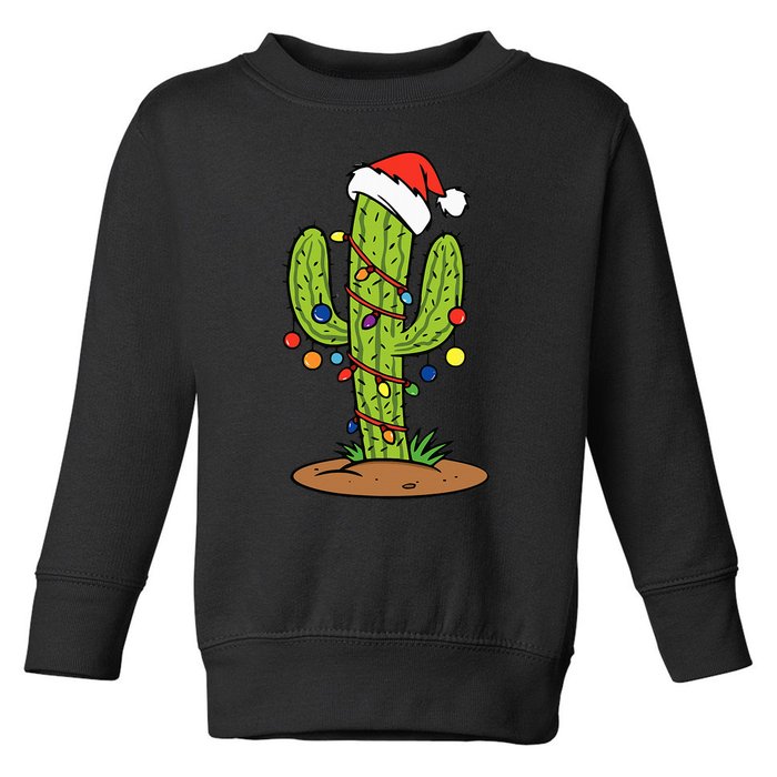 Cactus Holiday Christmas Tree Toddler Sweatshirt