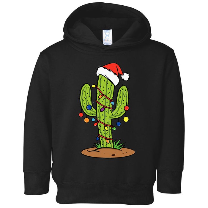 Cactus Holiday Christmas Tree Toddler Hoodie