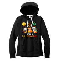 Cat Halloween Christmas Happy Hallothanksmas Thanksgiving Women's Fleece Hoodie