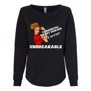 Congenital Heart Disease Warrior Unbreakable Wear Red Day Gift Womens California Wash Sweatshirt