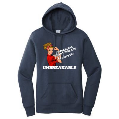 Congenital Heart Disease Warrior Unbreakable Wear Red Day Gift Women's Pullover Hoodie