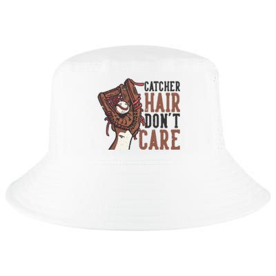 Catcher Hair Don't Care | Funny Softball Catcher Cool Comfort Performance Bucket Hat