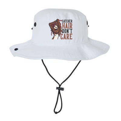 Catcher Hair Don't Care | Funny Softball Catcher Legacy Cool Fit Booney Bucket Hat