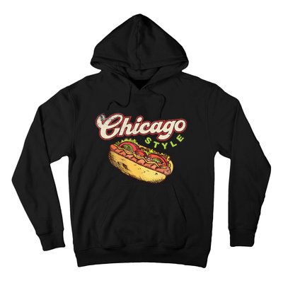 Chicago Hot Dog Hotdog Tourist Summer Souvenir Travel Hoodie