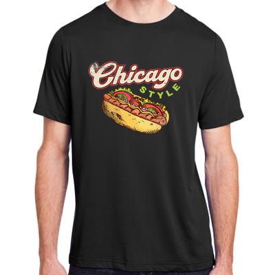 Chicago Hot Dog Hotdog Tourist Summer Souvenir Travel Adult ChromaSoft Performance T-Shirt