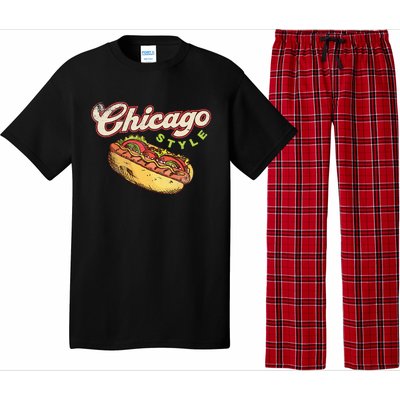 Chicago Hot Dog Hotdog Tourist Summer Souvenir Travel Pajama Set