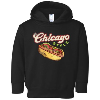 Chicago Hot Dog Hotdog Tourist Summer Souvenir Travel Toddler Hoodie