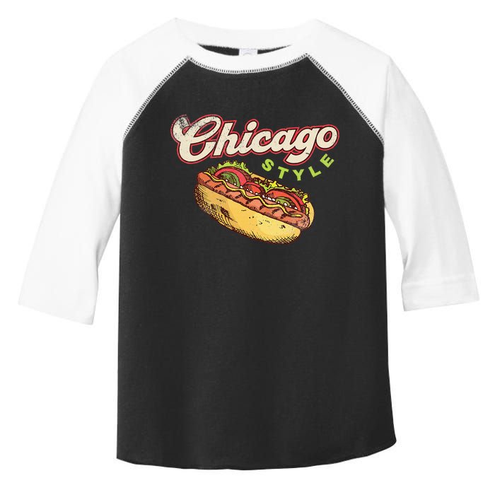 Chicago Hot Dog Hotdog Tourist Summer Souvenir Travel Toddler Fine Jersey T-Shirt