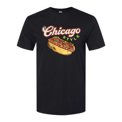 Chicago Hot Dog Hotdog Tourist Summer Souvenir Travel Softstyle CVC T-Shirt