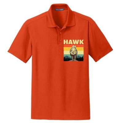 Cute Hawk Design Bird Vintage Hawk Lovers Dry Zone Grid Polo