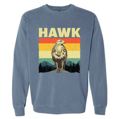 Cute Hawk Design Bird Vintage Hawk Lovers Garment-Dyed Sweatshirt