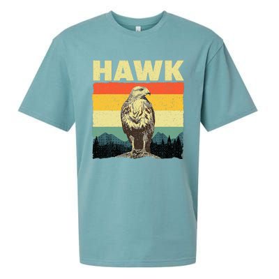 Cute Hawk Design Bird Vintage Hawk Lovers Sueded Cloud Jersey T-Shirt