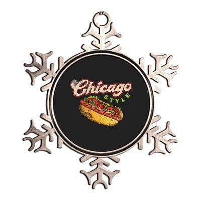 Chicago Hot Dog Hotdog Tourist Summer Souvenir Travel Metallic Star Ornament