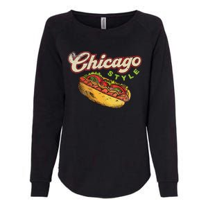 Chicago Hot Dog Hotdog Tourist Summer Souvenir Travel Womens California Wash Sweatshirt