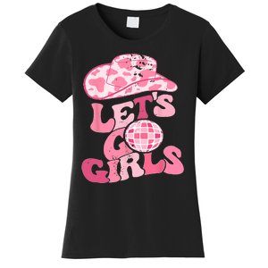 Cowboy Hat Disco Ball Lets Go Girls Western Cowgirls Women's T-Shirt